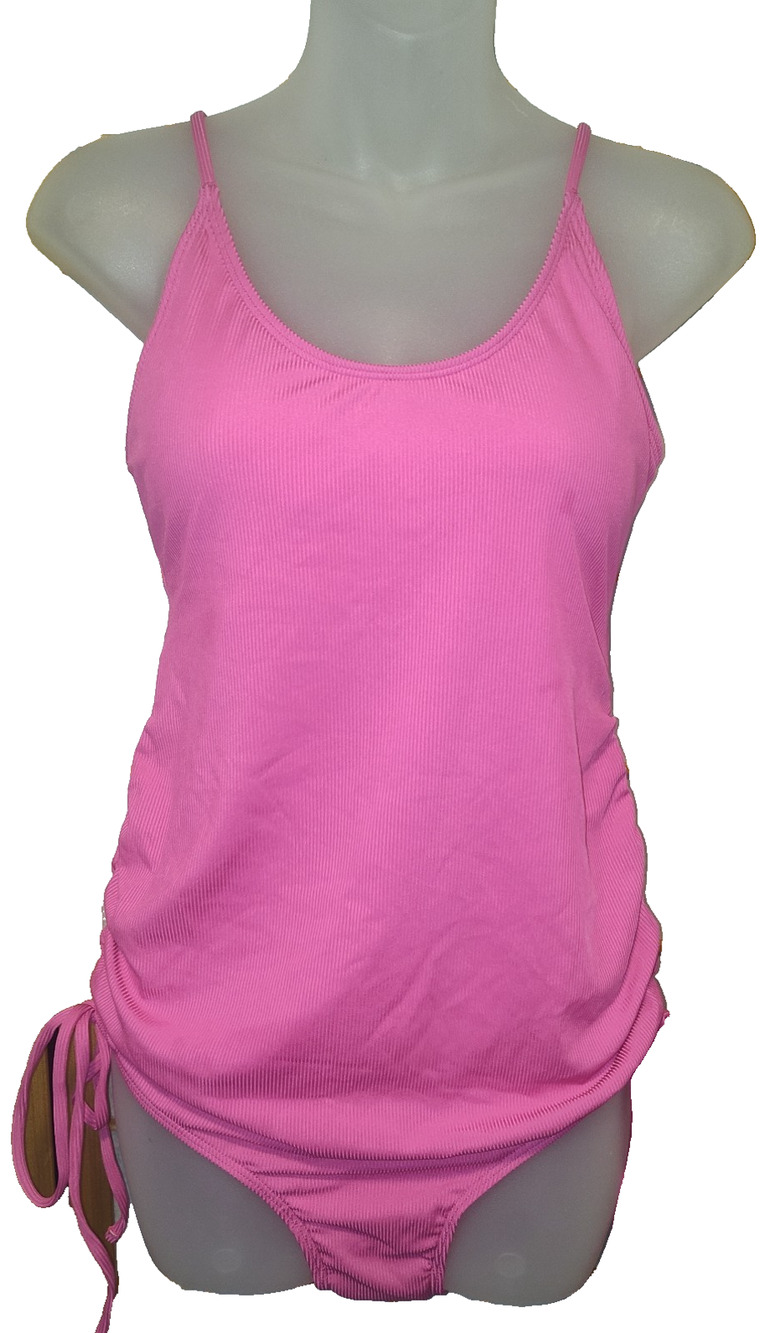 Summer Mae Women's Pink Side Tie One Piece Swimsuit Size M BG34
